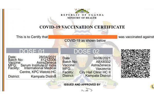 UK now accepts Uganda’s COVID-19 E-certificate