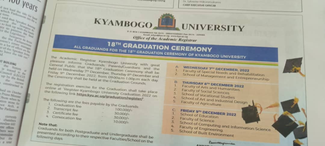 Kyambogo University  graduands in quandary